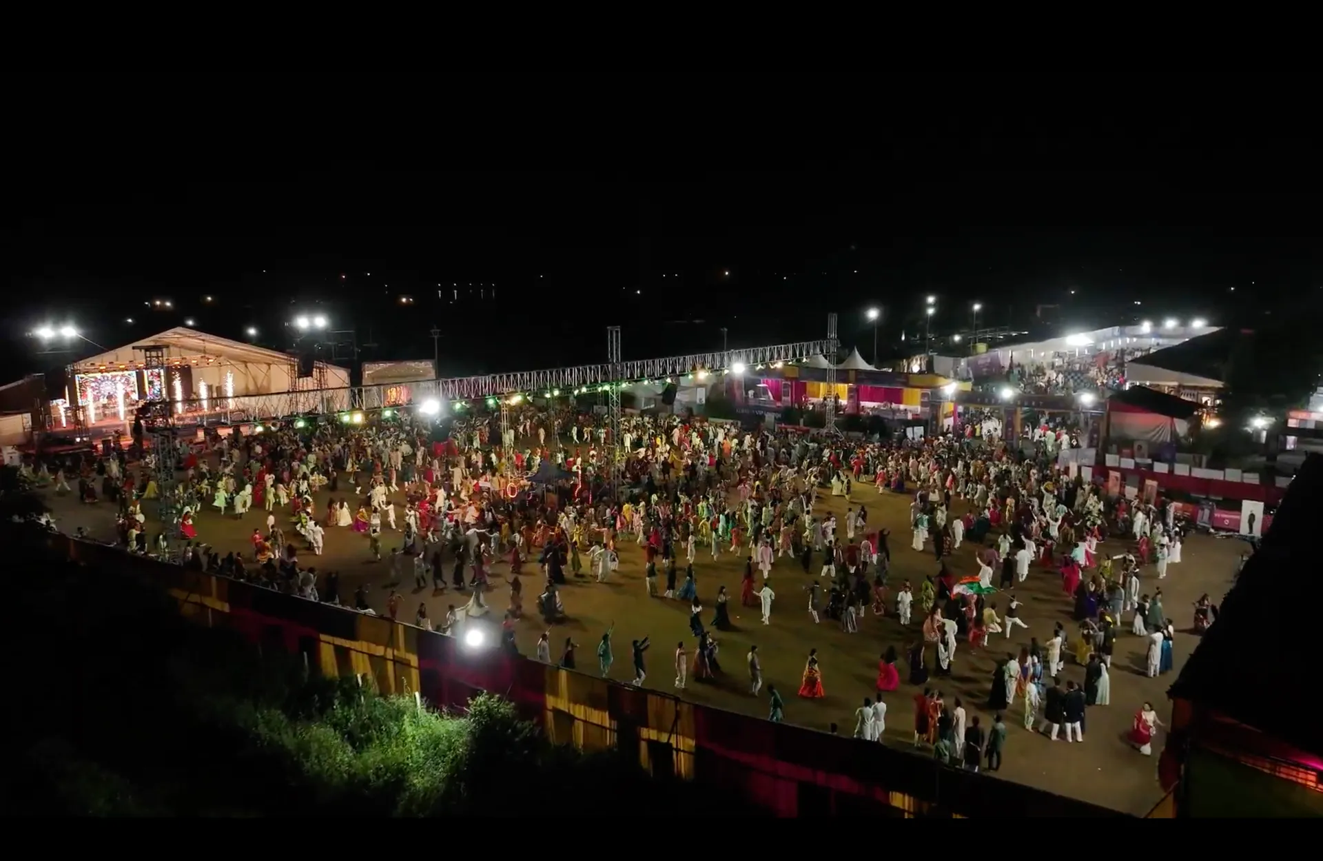 Aerial view of the Dholida grounds at Halff Time Venue, Nagpur